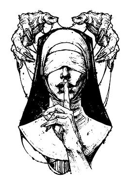 Blind Nun with Demonic Hands