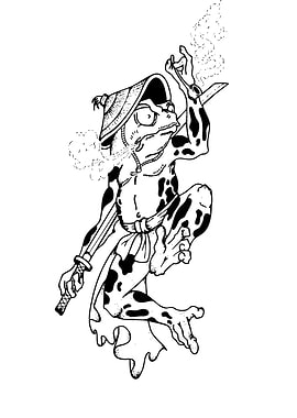 Frog Samurai Smoking Pipe