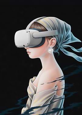 Girl with a VR Headset