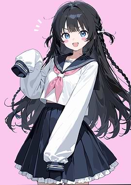 Anime Girl in School Uniform