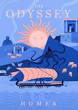 The Odyssey Book Cover Illustration