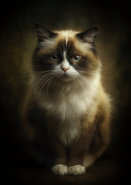 Snowshoe Cat Portrait