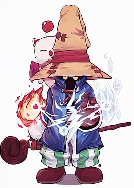 Vivi Ornitier and Moogle Illustration
