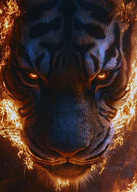 Fiery Tiger Portrait