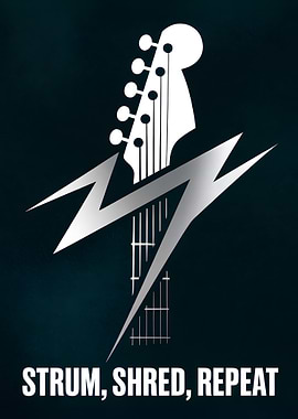 Strum, Shred, Repeat Guitar Art