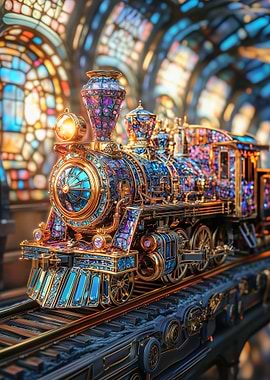 Stained Glass Train