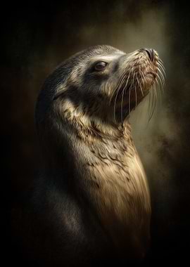 Majestic Sea Lion Portrait