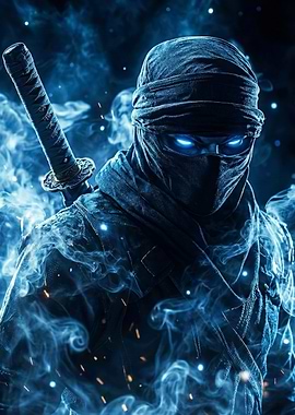 Mystic Ninja with Glowing Eyes
