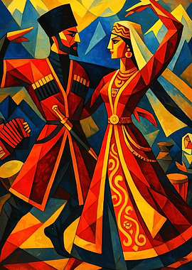 Traditional Dance Couple Painting