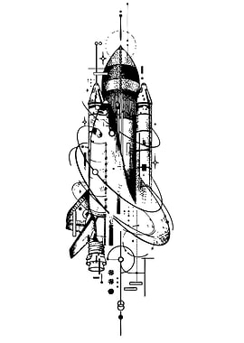 Space Shuttle Abstract Art