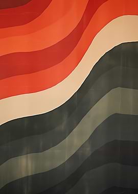 Abstract Wavy Color Bands