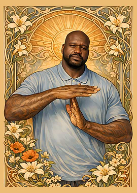 Shaquille O'Neal Time Out Art Nouveau