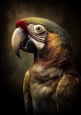 Detailed Macaw Portrait