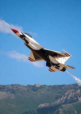 Thunderbird Jet in Flight