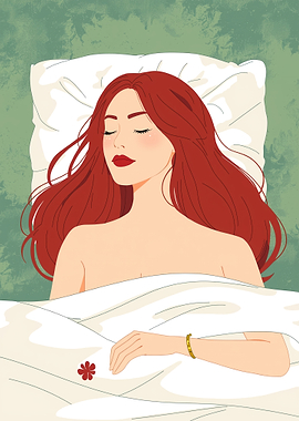 Woman Sleeping Peacefully in Bed