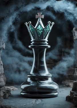 Chess Queen Piece with Crown