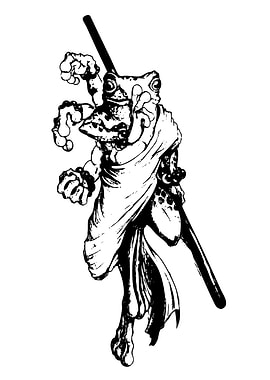 Frog Warrior with Staff