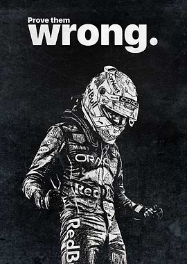 Inspirational Poster – Racer Celebrating with “Prove Them Wrong” Quote