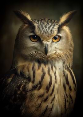 Detailed Portrait of an Owl