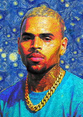 Chris Brown Starry Night Portrait