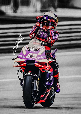 Jorge Martin Motorcycle Racer on Track