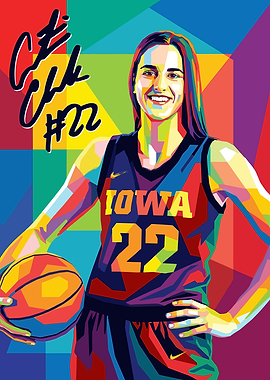 Caitlin Clark Pop Art Portrait
