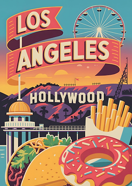 Los Angeles Travel Poster