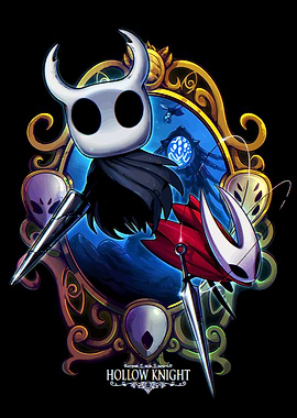 Hollow Knight characters framed art