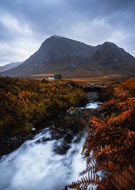 Scottish Highlands Landscape with River