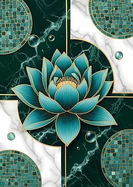 Elegant Lotus Flower Art