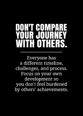 Inspirational Quote: Journey and Comparison