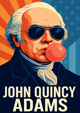 John Quincy Adams Bubblegum Poster