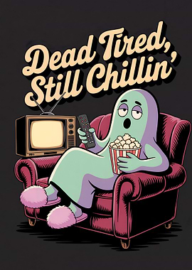 Dead Tired, Still Chillin' Illustration