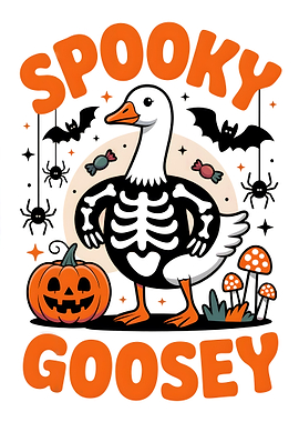 Spooky Goosey Halloween Cartoon