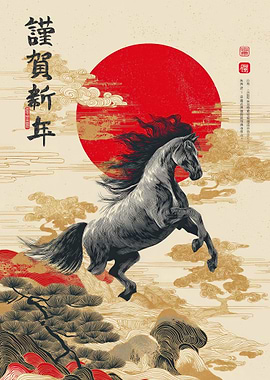 Japanese New Year Horse