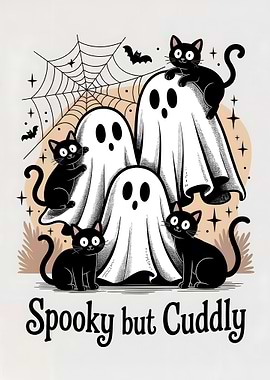 Spooky but Cuddly Cats and Ghosts