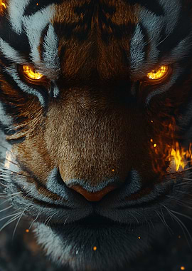 Fiery Tiger Portrait