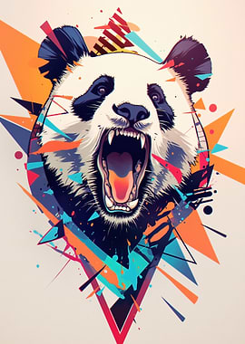 Abstract Panda Roar