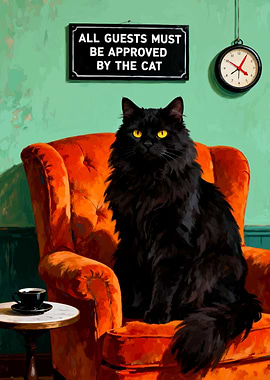 Cat Approval Painting