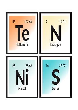 Tennis Periodic Table Elements