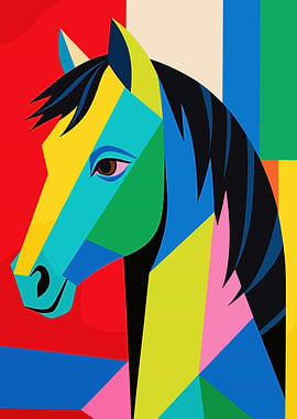 Geometric Horse Portrait