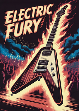 Electric Fury Guitar Poster