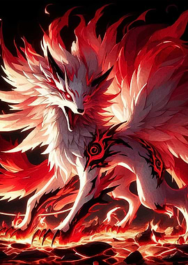 Nine-tailed Fox in Flames