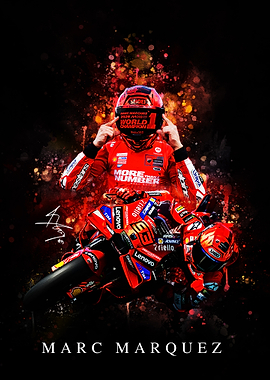Marc Marquez Motorcycle Racing Art