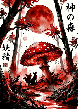 Red Forest Spirit Kitsune