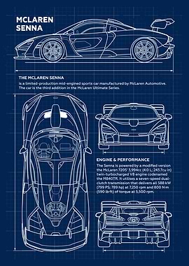 Car McLaren Senna Blueprint