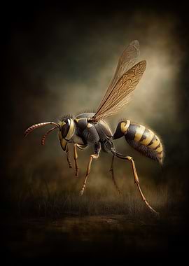 Detailed Wasp Portrait