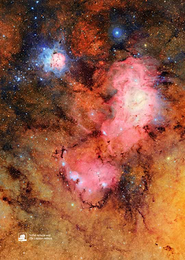 Trifid nebula and the Lagoon nebula
