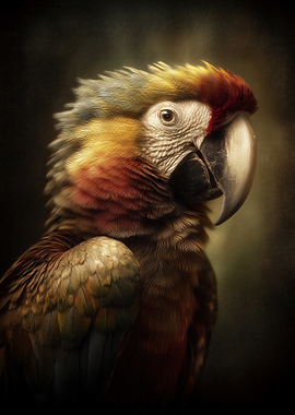 Detailed Parrot Portrait