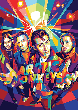 Arctic Monkeys Band Colorful Pop Art